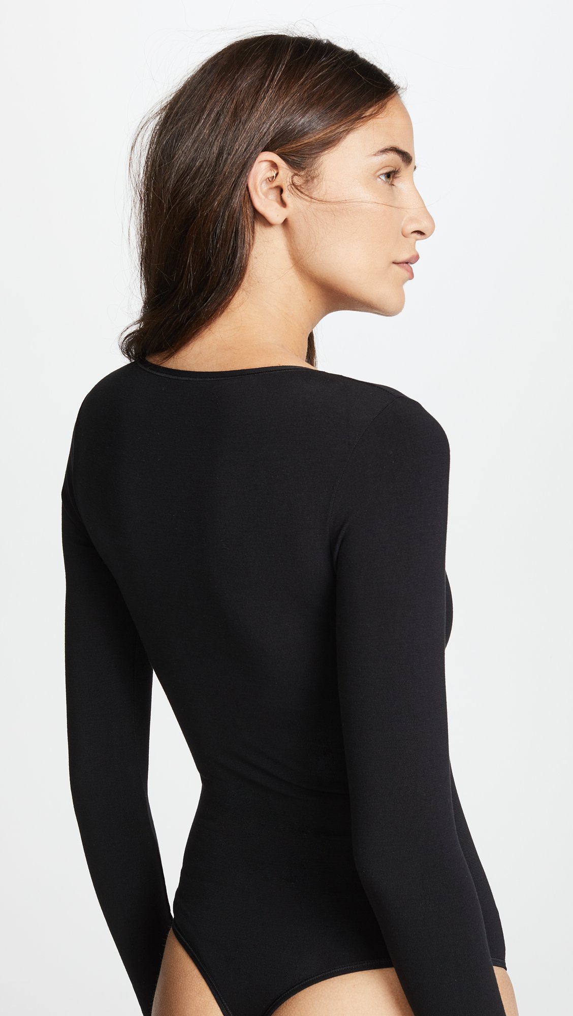 Yummie Women's Long Sleeve Seamless Shaping Thong Bodysuit - Image 3